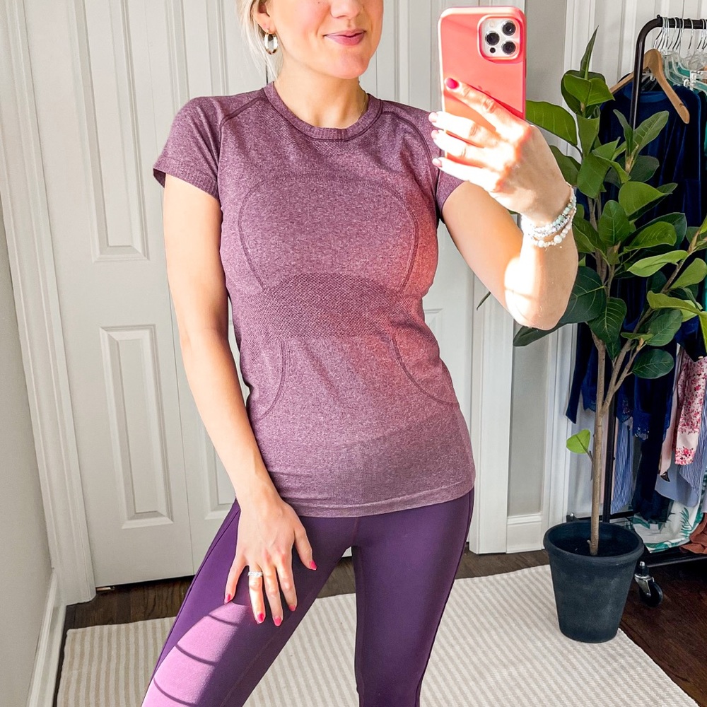 Lululemon Run: Swiftly Tech Short Sleeve Tee in Plum 6
